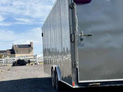 Enclosed Cargo Trailer - Gray, Dual Axle