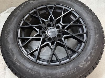 TSW Black Alloy Wheels with Bridgestone Blizzak DM-V2 Tires 225/65R17