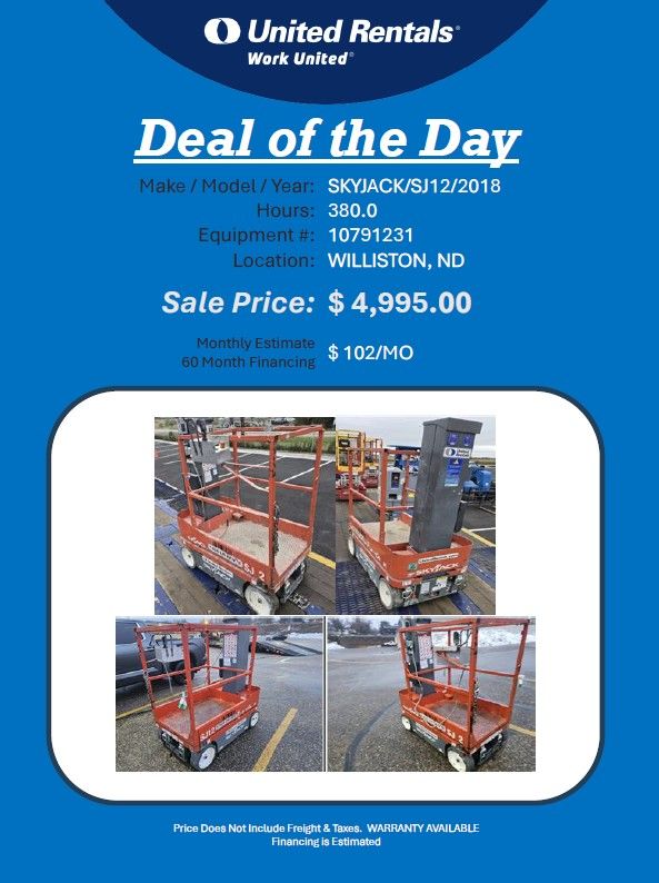 Scissor lift Sky Jack SJ12 ft 380 hrs 2018