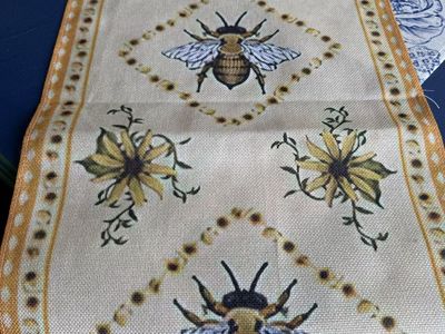 Bee and Sunflower Decorative Table Runner - Farmhouse Chic Home Decor