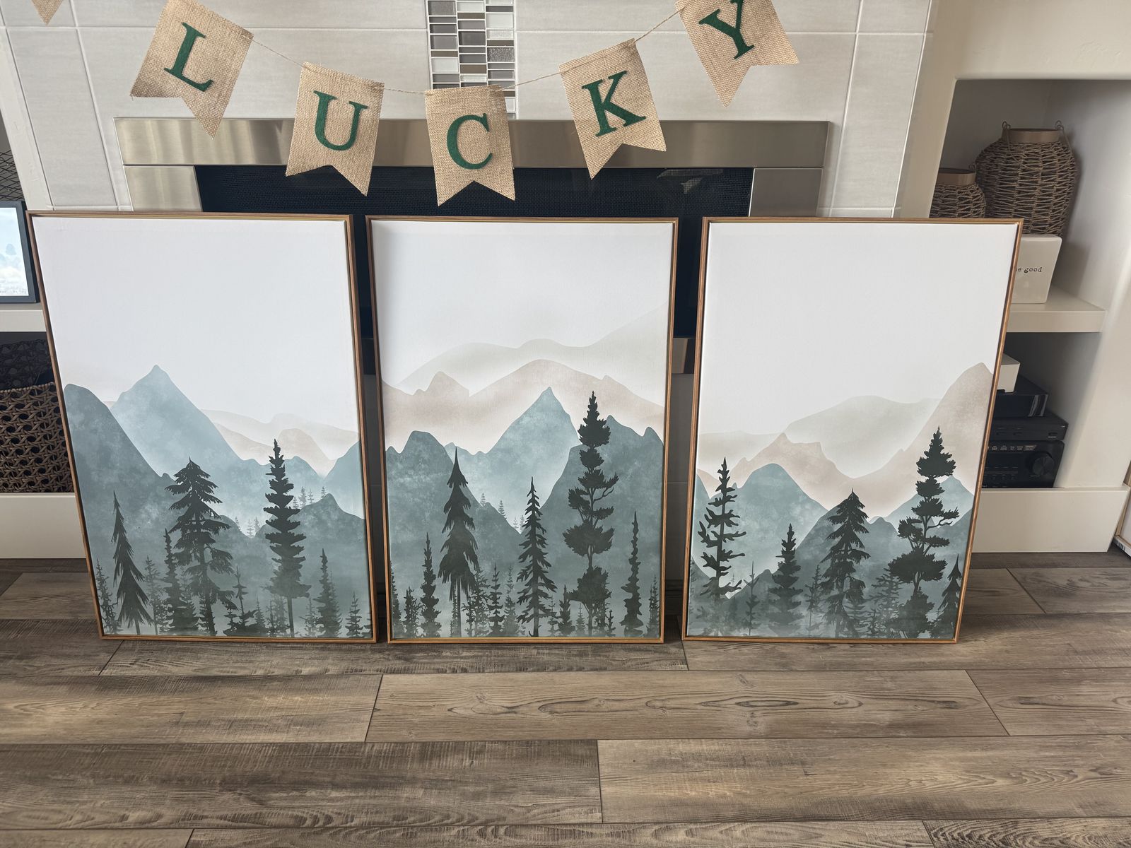 wall Art Set - 3 Pieces 24x36 - New