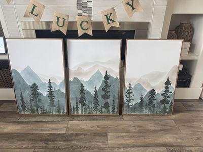 wall Art Set - 3 Pieces 24x36 - New