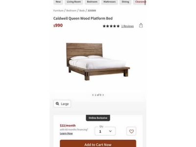 NEW ACACIA QUEEN BED WE OFFER DELIVERY