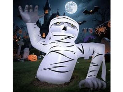 Halloween 5' Mummy Ground Breaker Inflatable Graveyard Cemetery Home Decor Decoration Prop