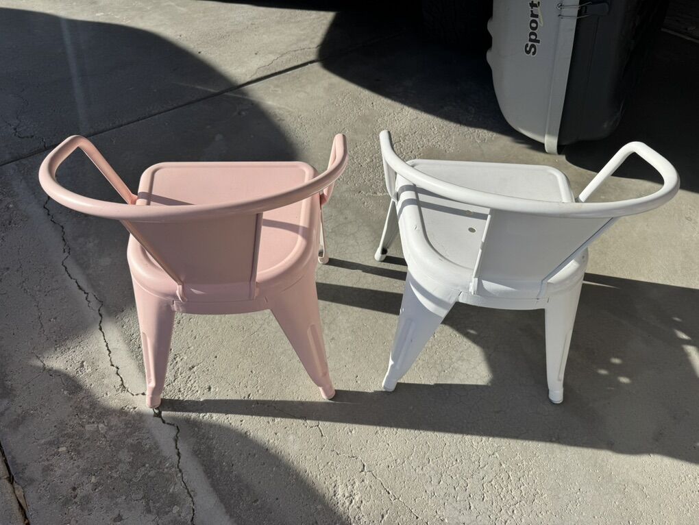 2 Toddler/childrens Chairs- Metal