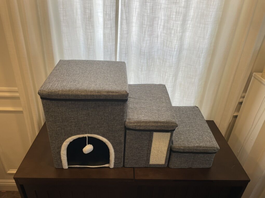 Modern Multi‑Level Cat Condo w/ Scratcher