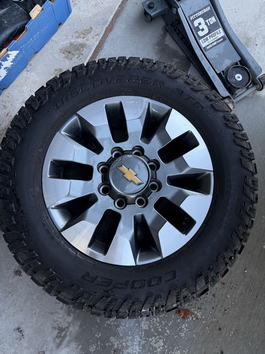 20" OEM Chevy 2500 Wheels & Tires - TPMS - Can Deliver
