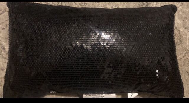 Sequin Black Decorative Pillow