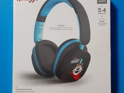 New Kellogg's Frosted Flakes 5.4 Wireless Bluetooth Headphones with Rechargeable Battery and Soft Leather Earmuffs-Model: SY-T2
