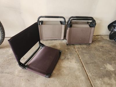 Folding Bleacher Seats - Portable Stadium Chairs with Back Support (Set of 4)