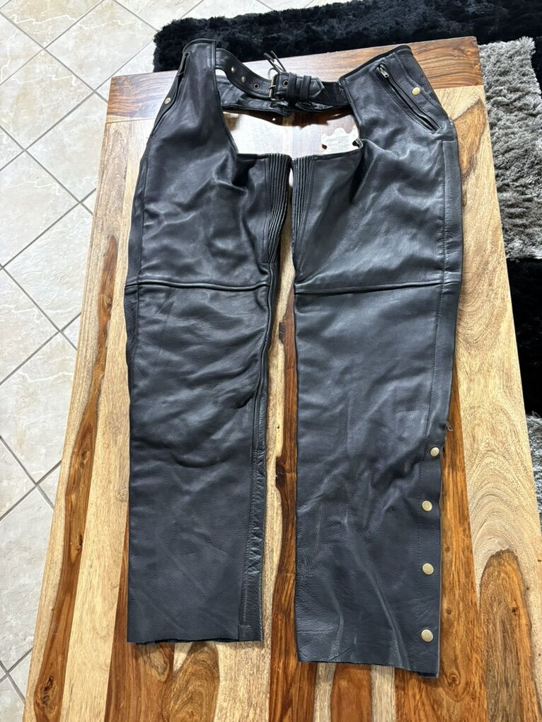 (New) XL Leather Chaps & Liners