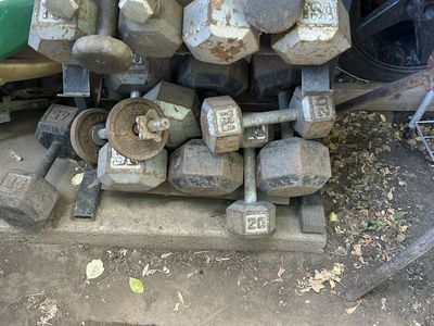 Dumbbells and bench seat