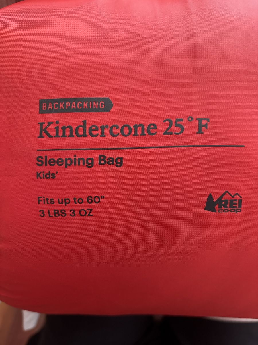 REI Co-op Kindercone 25°F Kids Backpacking Sleeping Bag Red Fits Up To 60"