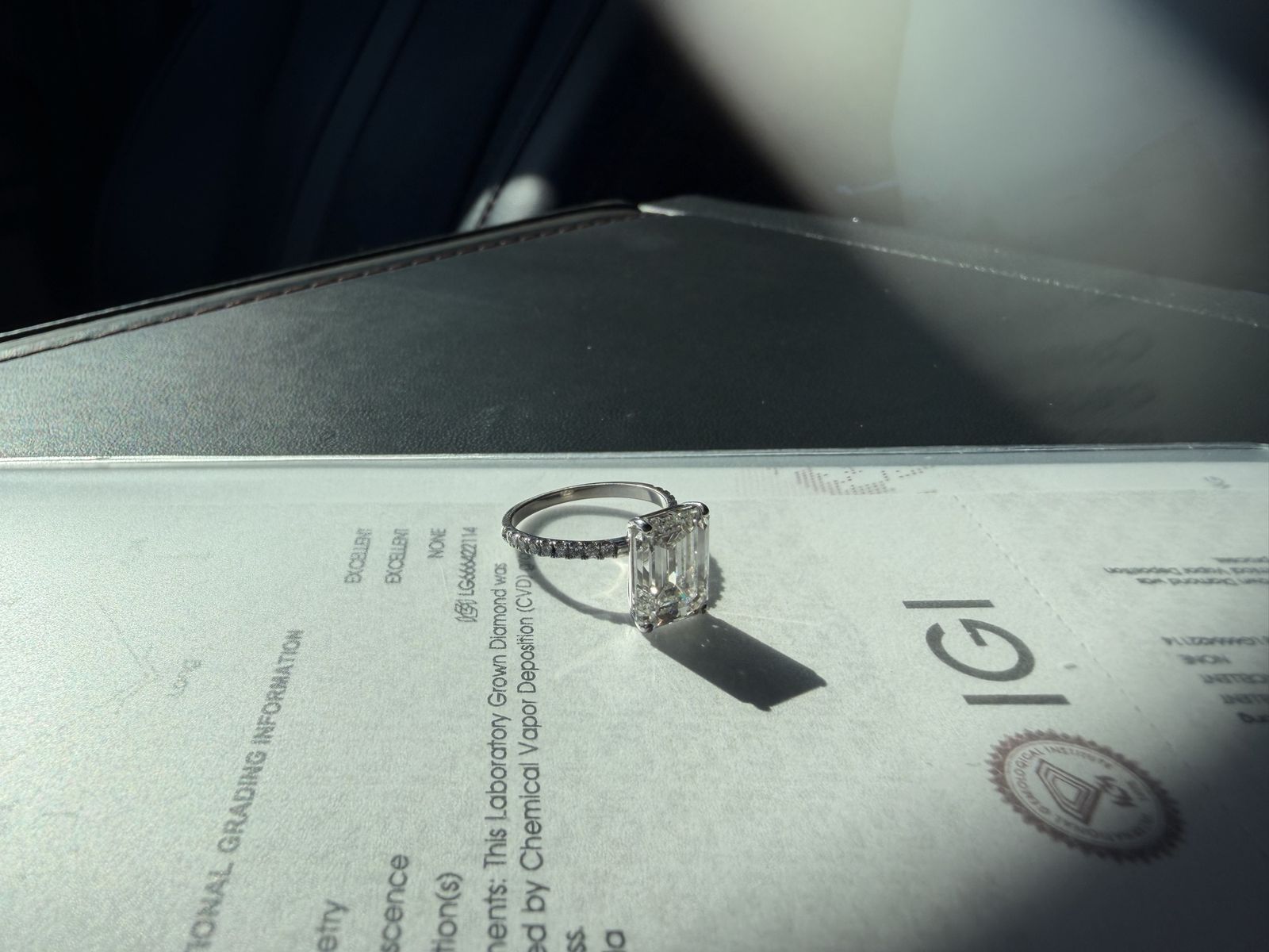 5 ct emerald engagement ring!