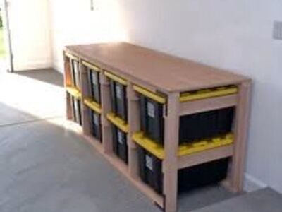 Custom mobile tote Storage Racks/Benches – Built to Last