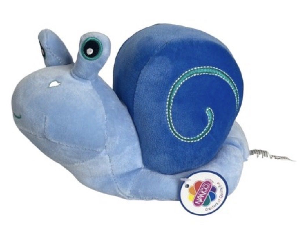 Nanco Blue Snail Plush Stuffed Animal Toy 13” NEW