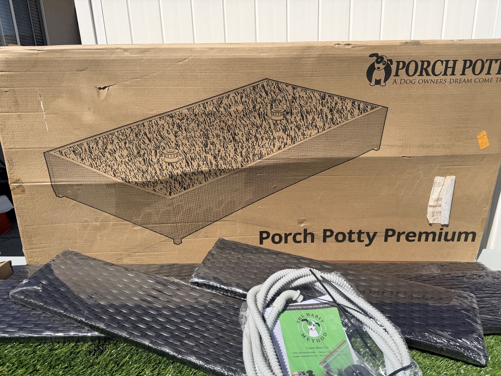 Dog Potty Training System w/ Synthetic Grass
