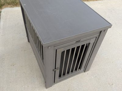 Ecoflex Gray Medium Dog Crate, 29.5"L x 21.1"W x 25.2"H, Pet Furniture
