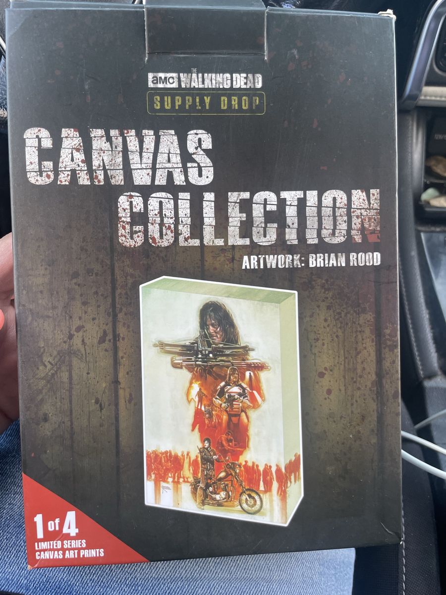 AMC The Walking Dead Supply Drop Canvas Collection Brian Rood Art Print 1 of 4 Daryl Dixon