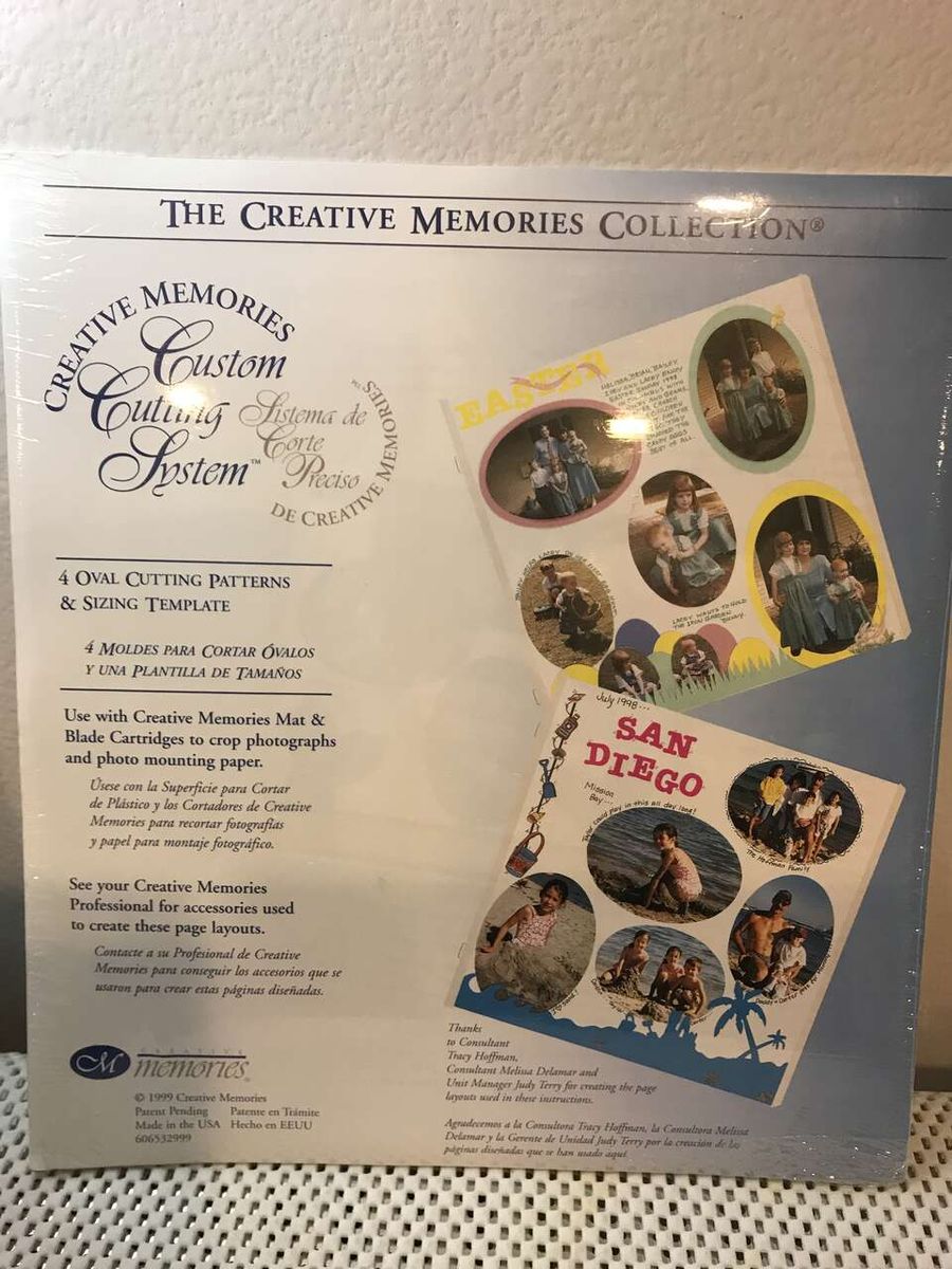 Creative Memories Custom Cutting System 4 Oval Cutting Patterns, New