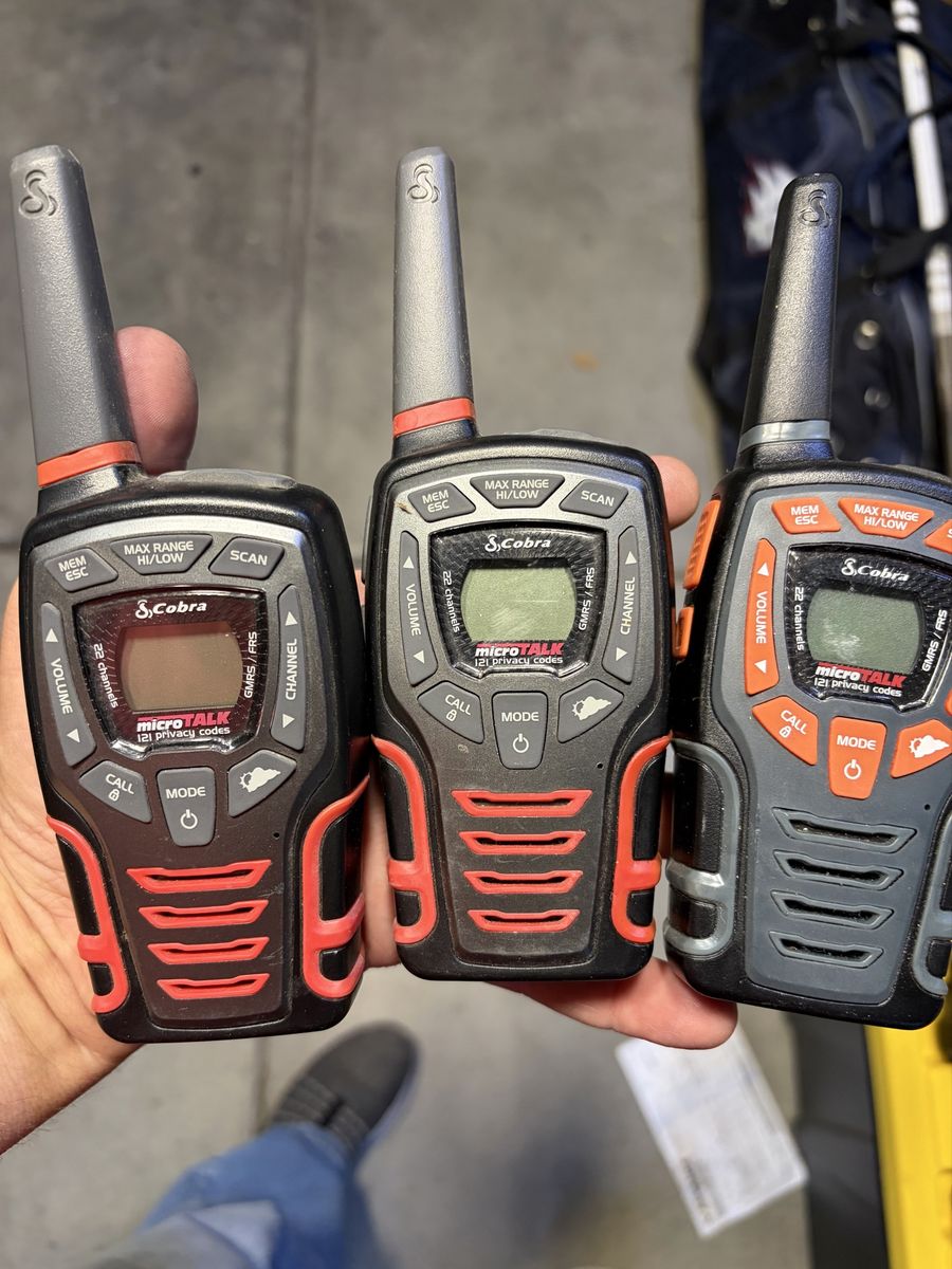 Cobra microTALK 2-Way GMRS/FRS Radios Walkie Talkies - Set of 3