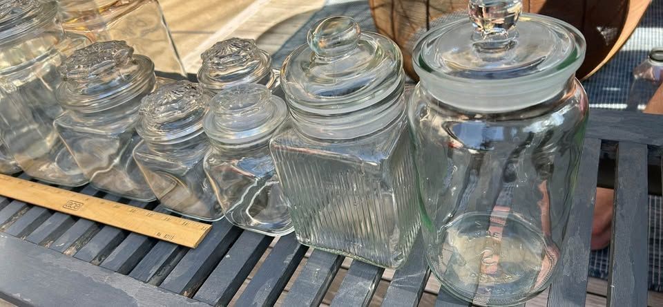 Vintage Glass Apothecary Jars 6 Sizes