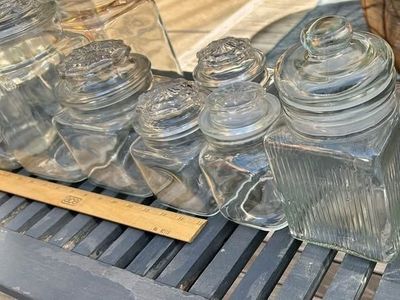 Vintage Glass Apothecary Jars 6 Sizes