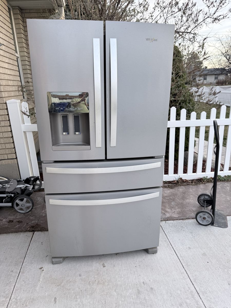 Large Whirlpool Stainless Steel Front Door Fridge