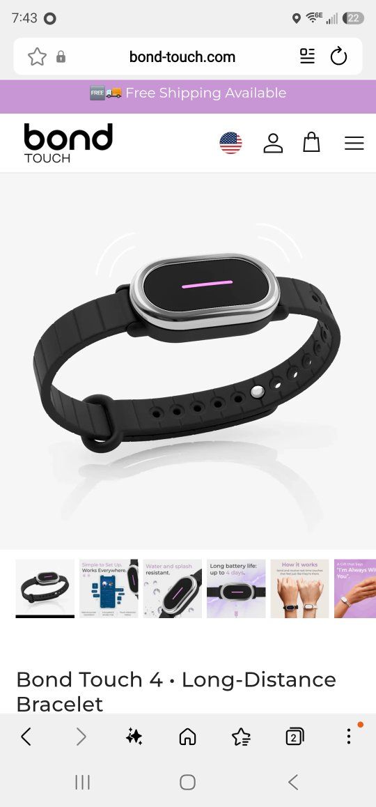 2 Bond touch bracelets and chargers