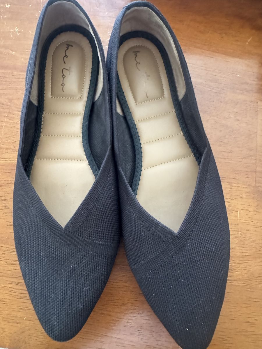 Me Too EVA pointed toe Black flats, Size 10