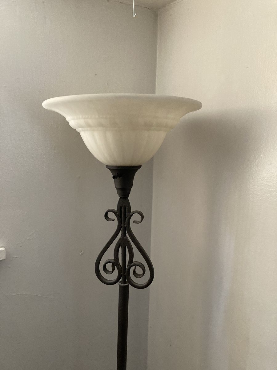 71” Traditional Metal Torchiere Floor Lamp