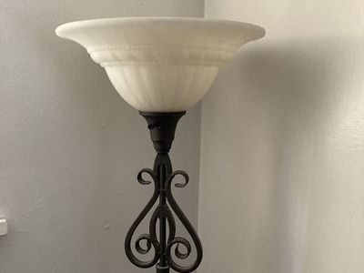 71” Traditional Metal Torchiere Floor Lamp