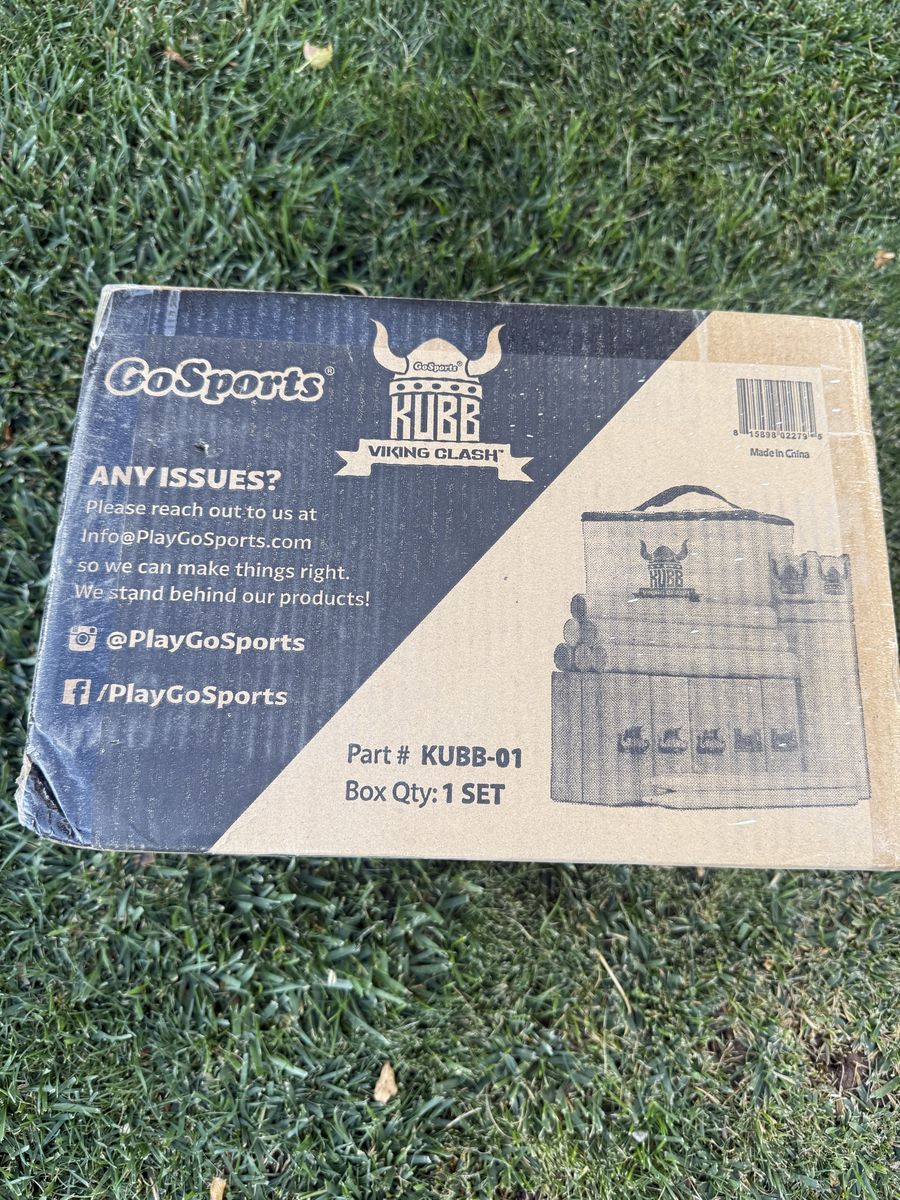 GoSports Kubb Viking Clash Lawn Game Set