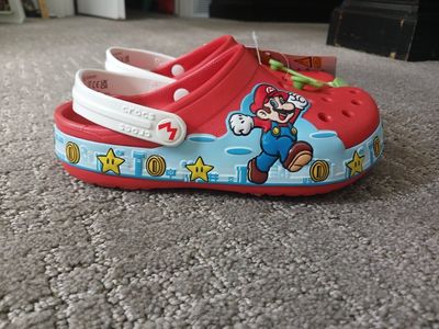 Crocs Super Mario Kids Clogs Red C12 New with Tags. Light up.