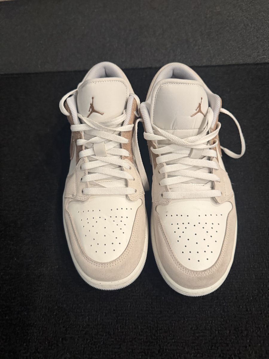 Nike Air Jordan 1 Low /Tan Suede Sneakers Men's Size 11