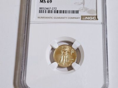 2026 American Gold Eagle $5 Coin MS 69 NGC Certified At spot
