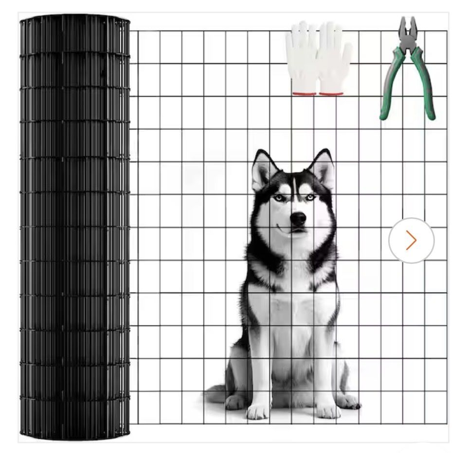 36”x26” vinyl coated animal safe wire mesh 2”x3” grid