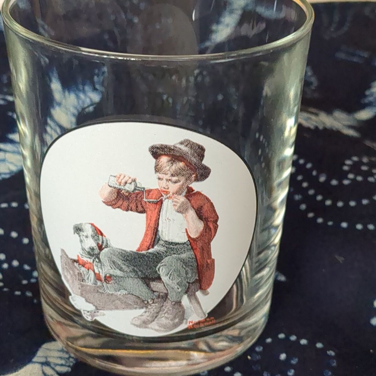 Norman Rockwell "Bedside Manner" glass