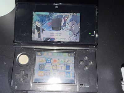 Nintendo 3DS (Black) - Modded with Pokemon & Mario Games, w/ Stylus & Charger