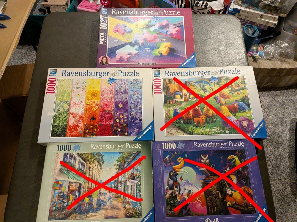 2 COMPLETE Ravensburger 1000 Piece Puzzles. $15 each or both for $25