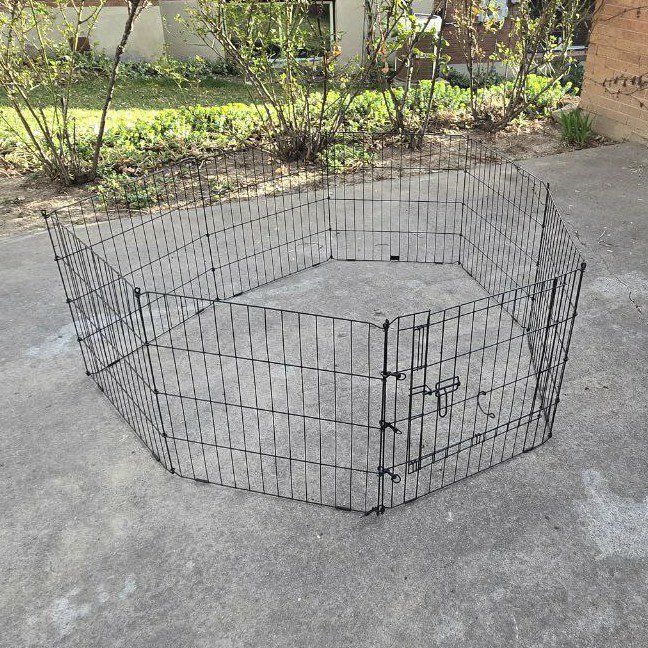 8 Panel Dog Gate Puppy Playpen Pen Enclosure Yard