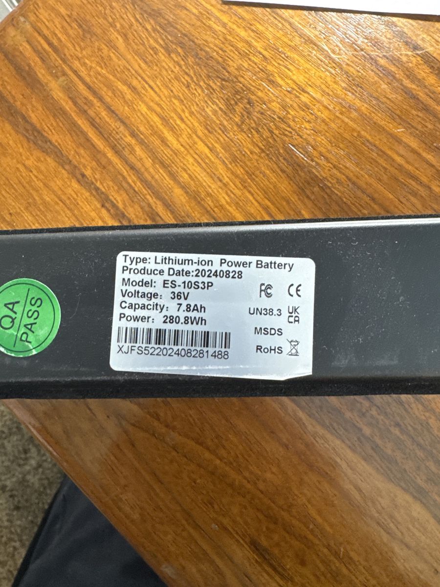 36v Lithium ion battery for e-scooter