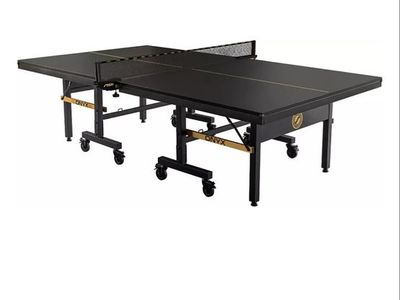 Stiga Onyx Table Tennis Table, Black/Gold, Foldable, Regulation Size, Indoor