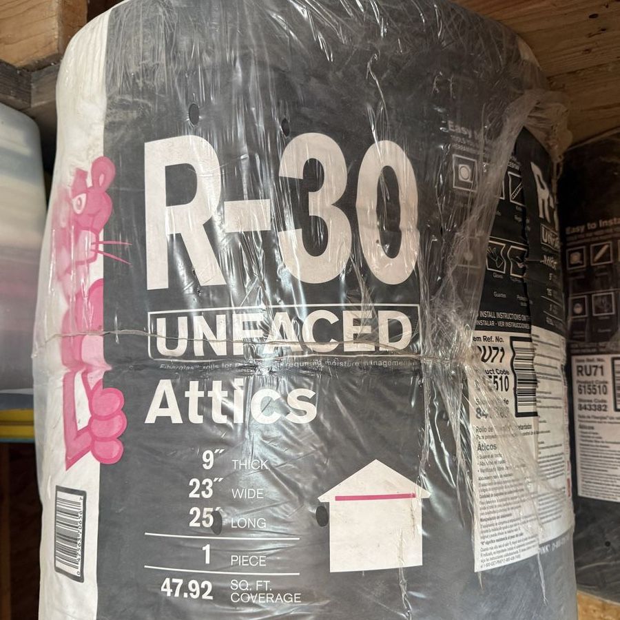 R-30 unfaced insulation Corning