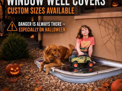Custom Window Well Covers - Heavy Duty Safety Covers in Utah