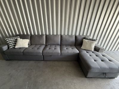 Large gray sectional couch - Free delivery!