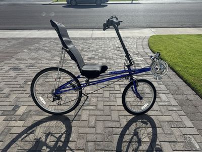 RANS V-Rex Recumbent Bicycle - Blue, Comfortable Ergonomic Design, Excellent Condition