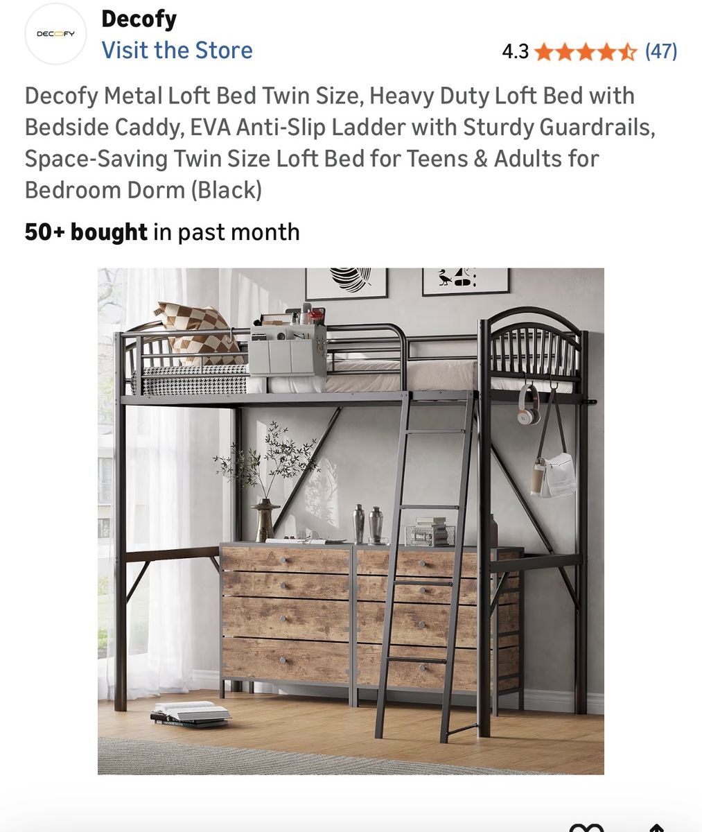 Twin Metal Loft Be (Brand new)