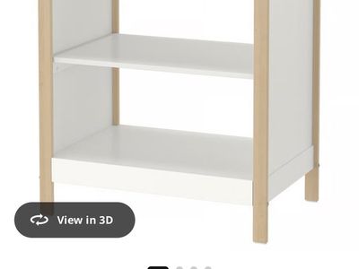 IKEA ÄLSKVÄRD Changing Table, Birch/White, Excellent Condition, with Topper