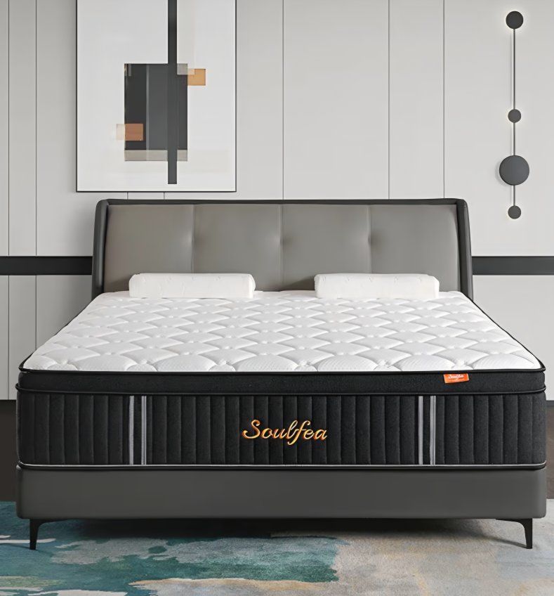 Soulfea Full Size Mattress,12 Inch Hybrid Full Mattress in a Box with Memory Foam & Individual Pocket Spring for Edge Support,Pr